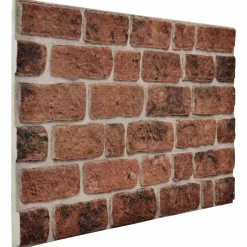 vidaXL Wandpanelen 10 st 100 x 50 cm Bruin Baksteen EPS-schuim
