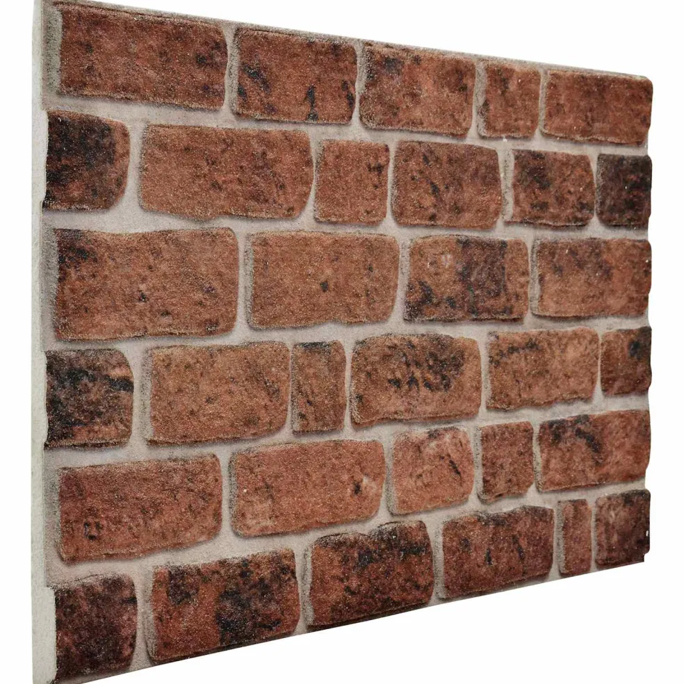 vidaXL Wandpanelen 10 st 100 x 50 cm Bruin Baksteen EPS-schuim