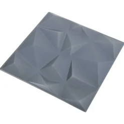 vidaXL Wandpanelen 12 st 50 x 50 cm Diamant Grijs XPS Schuim
