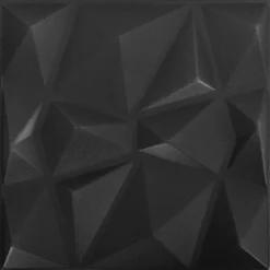 vidaXL Wandpanelen 12 st 50 x 50 cm Diamant Zwart XPS Schuim