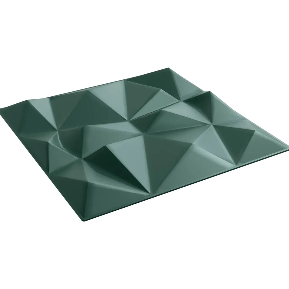 vidaXL Wandpanelen 12 st 50 x 50 cm Diamant Groen XPS Schuim