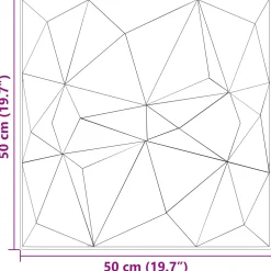 vidaXL Wandpanelen 12 st 50 x 50 cm Diamant Groen XPS Schuim