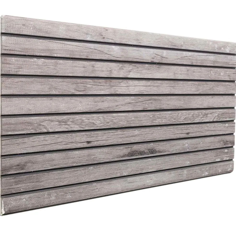 vidaXL Wandpanelen 5 st 100 x 50 cm Grijs EPS-schuim
