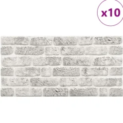 vidaXL Wandpanelen 10 st 100 x 50 cm Lichtgrijs EPS-schuim