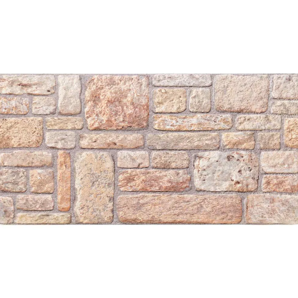 vidaXL Wandpanelen 10 st 100 x 50 cm Lichtbruin en wit EPS-schuim