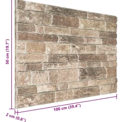 vidaXL Wandpanelen 10 st 100 x 50 cm Meerkleurig EPS-schuim