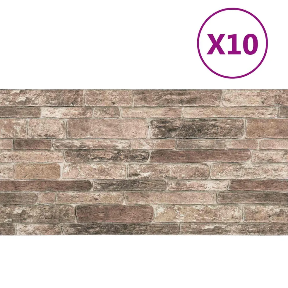 vidaXL Wandpanelen 10 st 100 x 50 cm Meerkleurig EPS-schuim