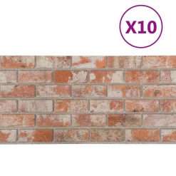 vidaXL Wandpanelen 10 st 100 x 50 cm Oranje EPS-schuim
