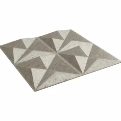 vidaXL Wandpanelen 12 st 50 x 50 cm Origami Beton XPS Schuim