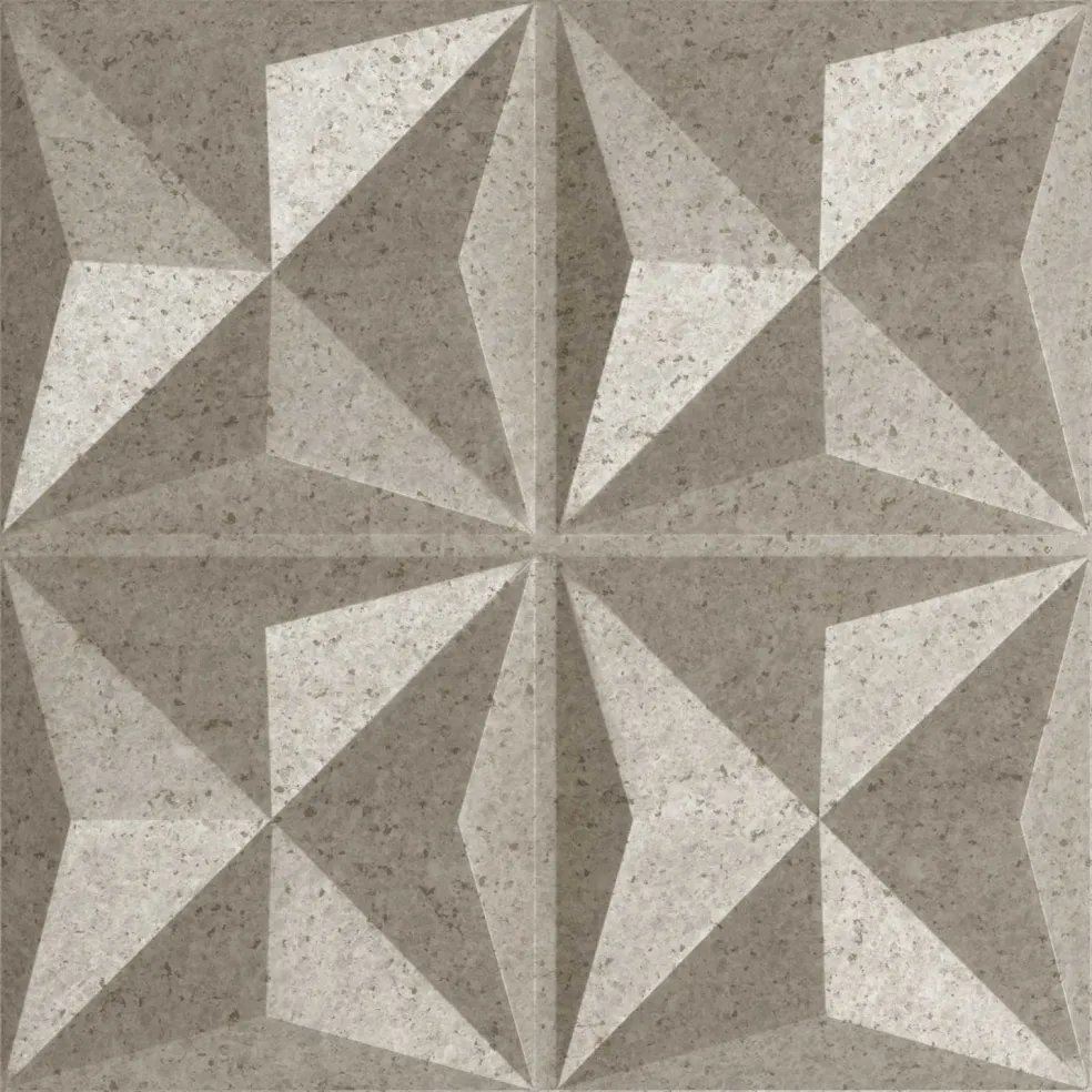 vidaXL Wandpanelen 12 st 50 x 50 cm Origami Beton XPS Schuim