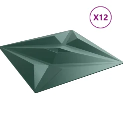 vidaXL Wandpanelen 12 st 50 x 50 cm Ster Groen XPS Schuim