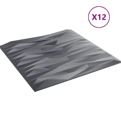 vidaXL Wandpanelen 12 st 50 x 50 cm Stone Grey XPS Schuim