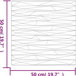 vidaXL Wandpanelen 12 st 50 x 50 cm Stone Grey XPS Schuim
