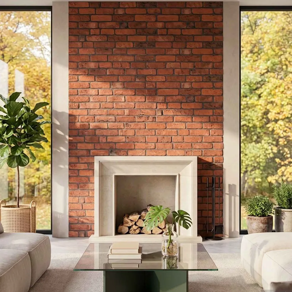 vidaXL Wandpanelen 10 st 100 x 50 cm Terracotta EPS-schuim