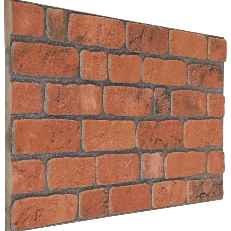 vidaXL Wandpanelen 10 st 100 x 50 cm Terracotta EPS-schuim