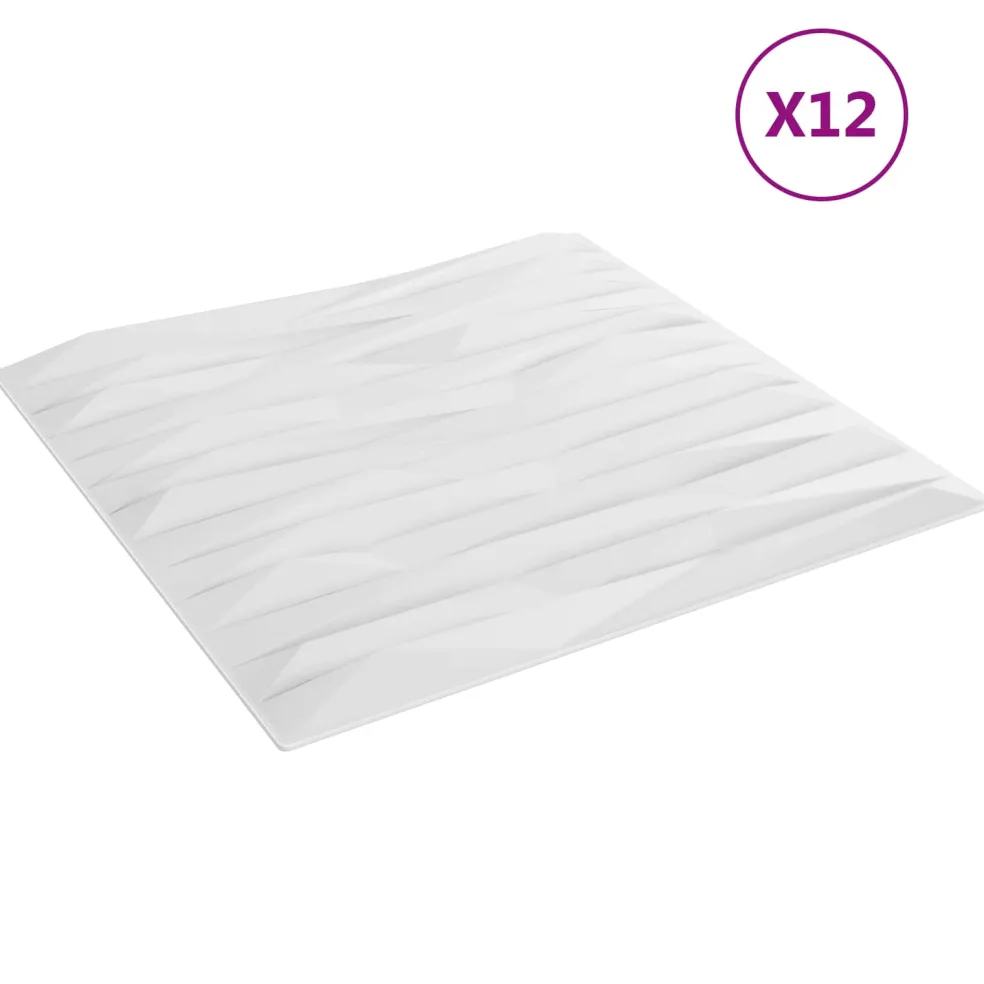 vidaXL Wandpanelen 12 st 50 x 50 cm Witte Ster XPS Schuim