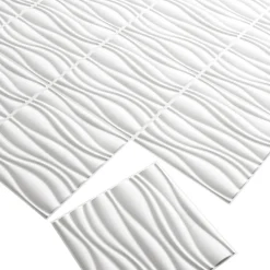 vidaXL Wandpanelen 4 st 50 x 50 cm Wit