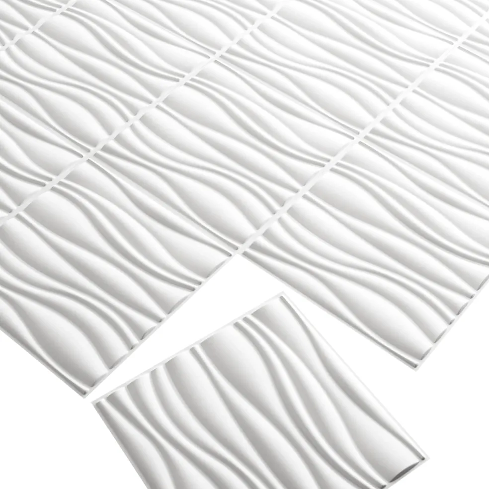vidaXL Wandpanelen 4 st 50 x 50 cm Wit