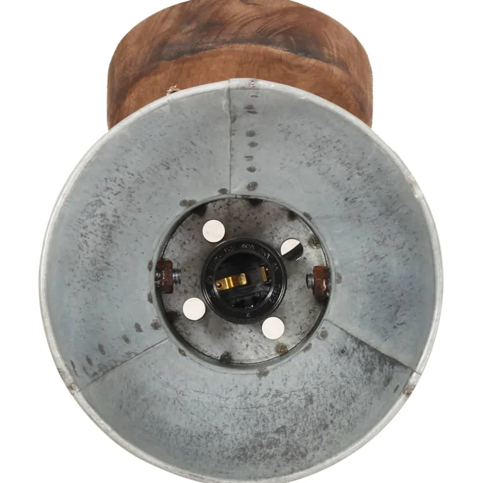 vidaXL Wand-/plafondlampen industrieel 2 st E27 20x25 cm zilverkleurig