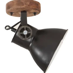 vidaXL Wand-/plafondlampen industrieel 2 st E27 20x25 cm zwart