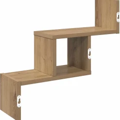 vidaXL Wandplank Artisanaal eiken 48 x 15 x 42 cm Bewerkt hout
