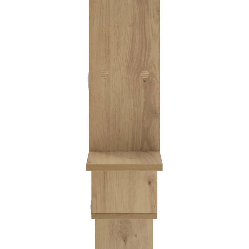vidaXL Wandplank Artisanaal eiken 87 x 17 x 75 cm Bewerkt hout