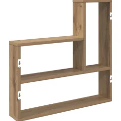 vidaXL Wandplank Artisanaal eiken 60 x 11 x 60 cm Bewerkt hout