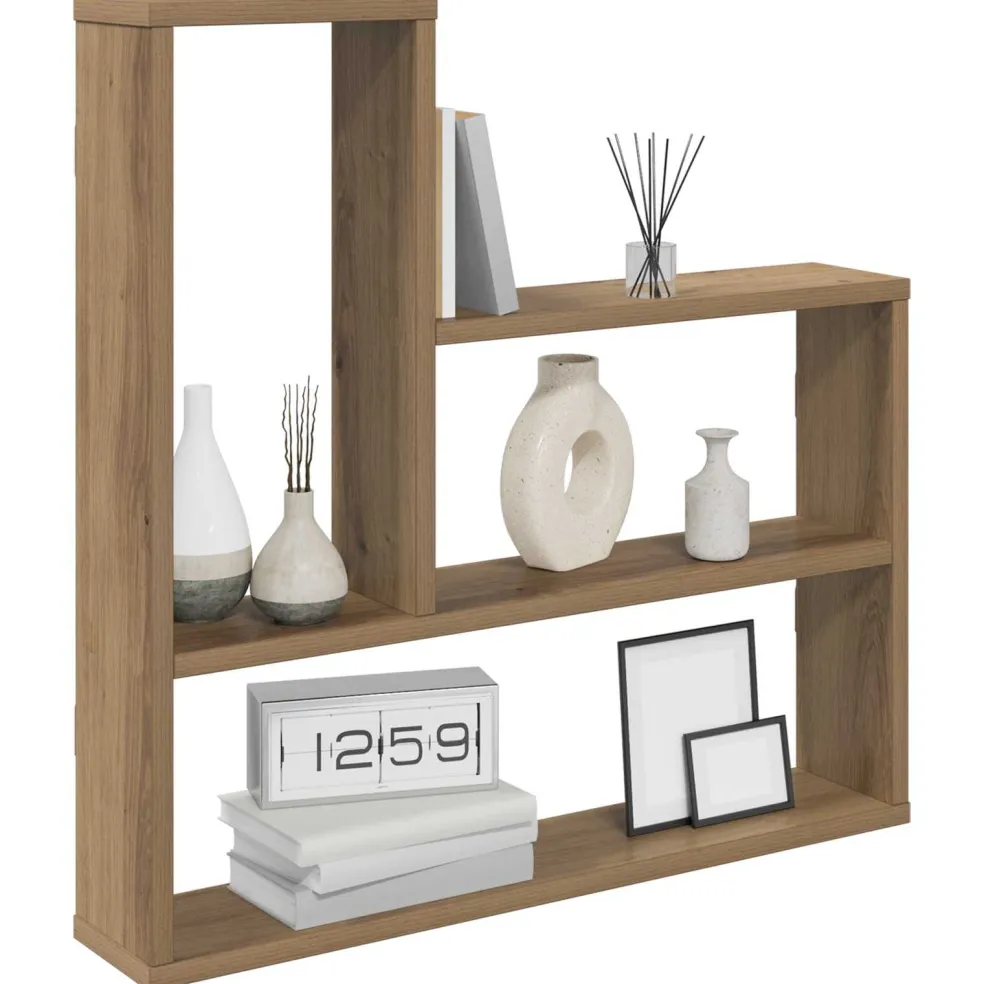 vidaXL Wandplank Artisanaal eiken 60 x 11 x 60 cm Bewerkt hout
