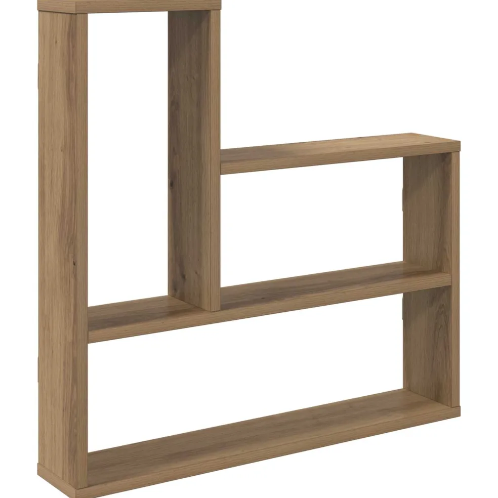 vidaXL Wandplank Artisanaal eiken 60 x 11 x 60 cm Bewerkt hout