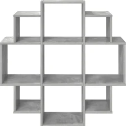 vidaXL Wandplank Betongrijs 90 x 25 x 90 cm Bewerkt hout