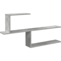vidaXL Wandplank Betongrijs 122 x 18 x 60 cm Bewerkt hout