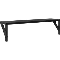 vidaXL Wandplanken 2 st Zwart Eiken 60 x 15 x 15,5 cm Bewerkt hout