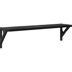 vidaXL Wandplanken 2 st Zwart Eiken 60 x 15 x 15,5 cm Bewerkt hout