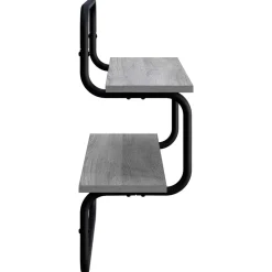 vidaXL Wandplank met 2 niveaus Grijs Sonoma 80 x 24,5 x 61 cm