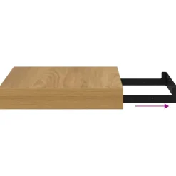 vidaXL Wandplank Muurmontage Bruin 23 x 23,5 x 3,8 cm Bewerkt hout