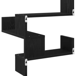 vidaXL Wandplank Muurmontage Zwart Eiken 40 x 40 x 49,5 cm