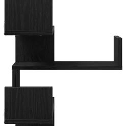 vidaXL Wandplank Muurmontage Zwart Eiken 40 x 40 x 49,5 cm