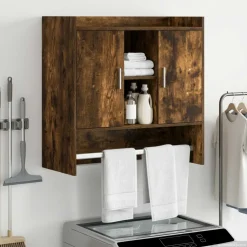 vidaXL Wandplank Muurmontage Gerookt eiken 80 x 36 x 80 cm