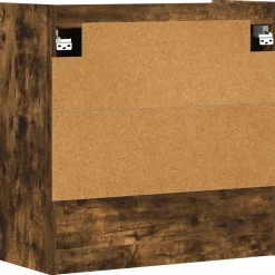 vidaXL Wandplank Muurmontage Gerookt eiken 80 x 36 x 80 cm