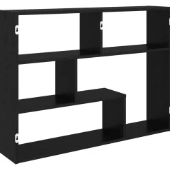 vidaXL Wandplank Muurmontage Zwart eiken 95 x 20 x 69,5 cm