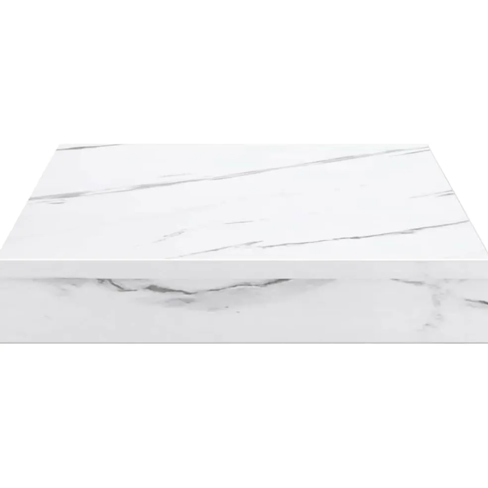 vidaXL Wandplank Muurmontage Wit Marmer 23 x 23,5 x 3,8 cm