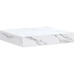 vidaXL Wandplank Muurmontage Wit Marmer 23 x 23,5 x 3,8 cm
