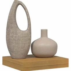 vidaXL Wandplank Muurmontage Beige 23 x 23,5 x 3,8 cm Bewerkt hout