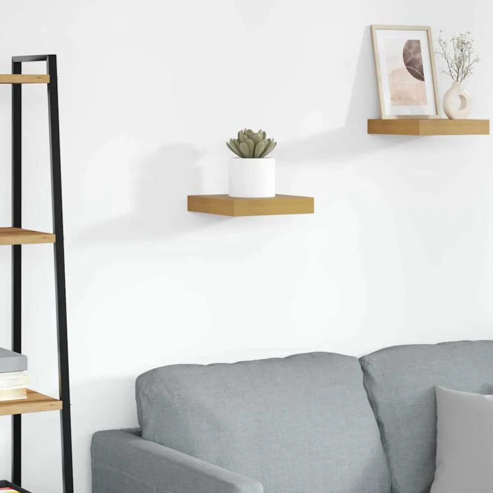 vidaXL Wandplank Muurmontage Beige 23 x 23,5 x 3,8 cm Bewerkt hout