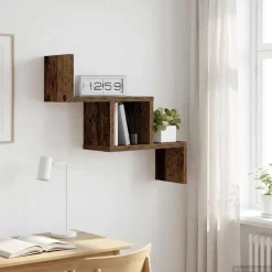 vidaXL Wandplank Oud hout 48 x 15 x 42 cm Bewerkt hout