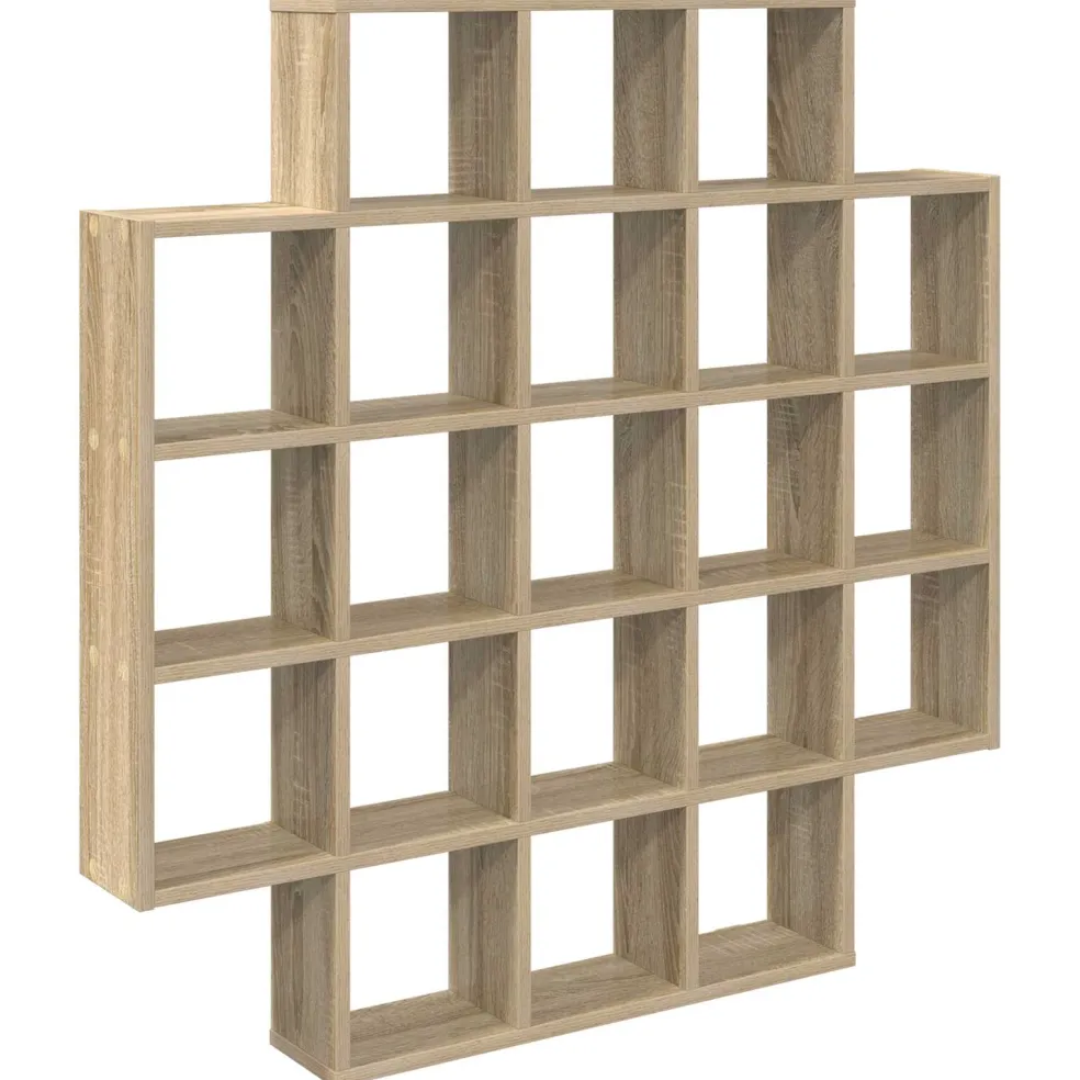 vidaXL Wandplank Sonoma Eiken 100 x 13 x 100 cm Bewerkt hout