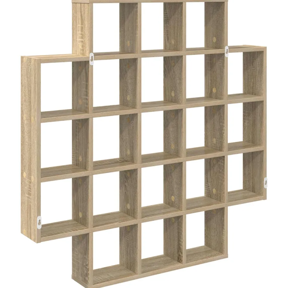 vidaXL Wandplank Sonoma Eiken 100 x 13 x 100 cm Bewerkt hout