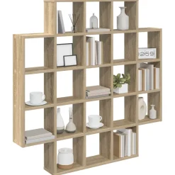 vidaXL Wandplank Sonoma Eiken 100 x 13 x 100 cm Bewerkt hout