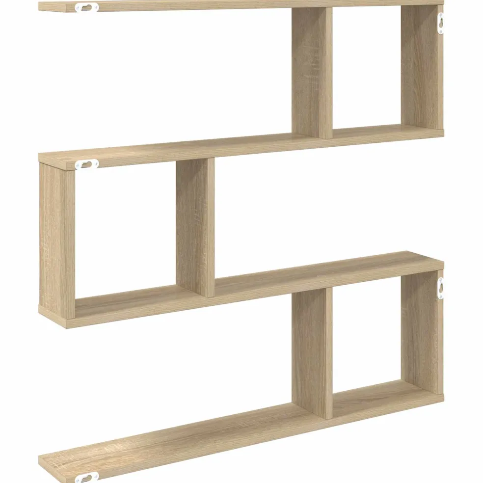 vidaXL Wandplank Sonoma Eiken 80 x 12 x 79,5 cm Bewerkt hout