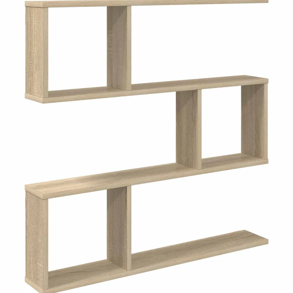 vidaXL Wandplank Sonoma Eiken 80 x 12 x 79,5 cm Bewerkt hout